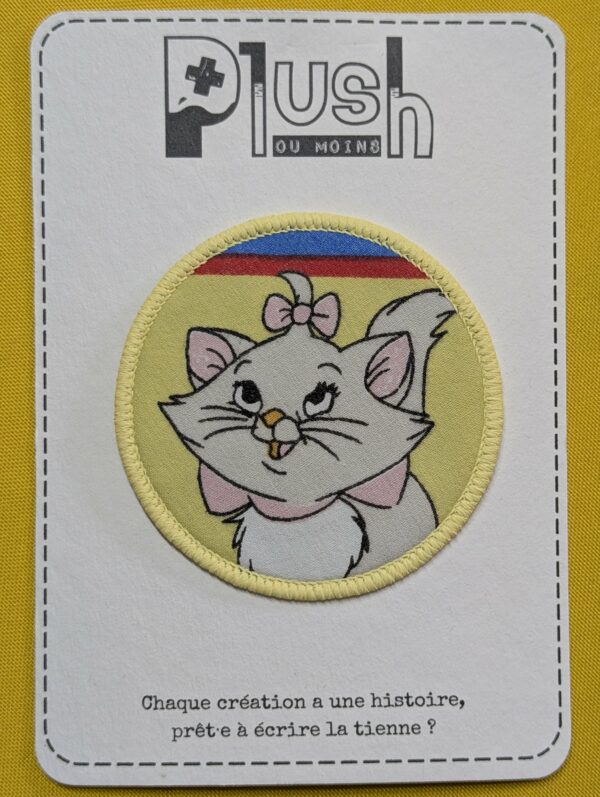 Patch thermocollant "rond" "Deviens un cat"